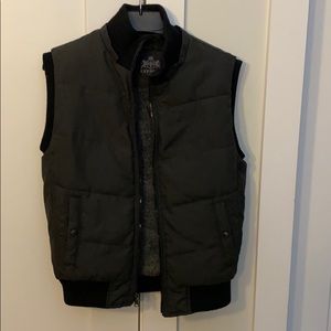 Men’s brown faux fur vest